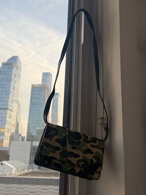 Bape Green Camouflage Crossbody Bag